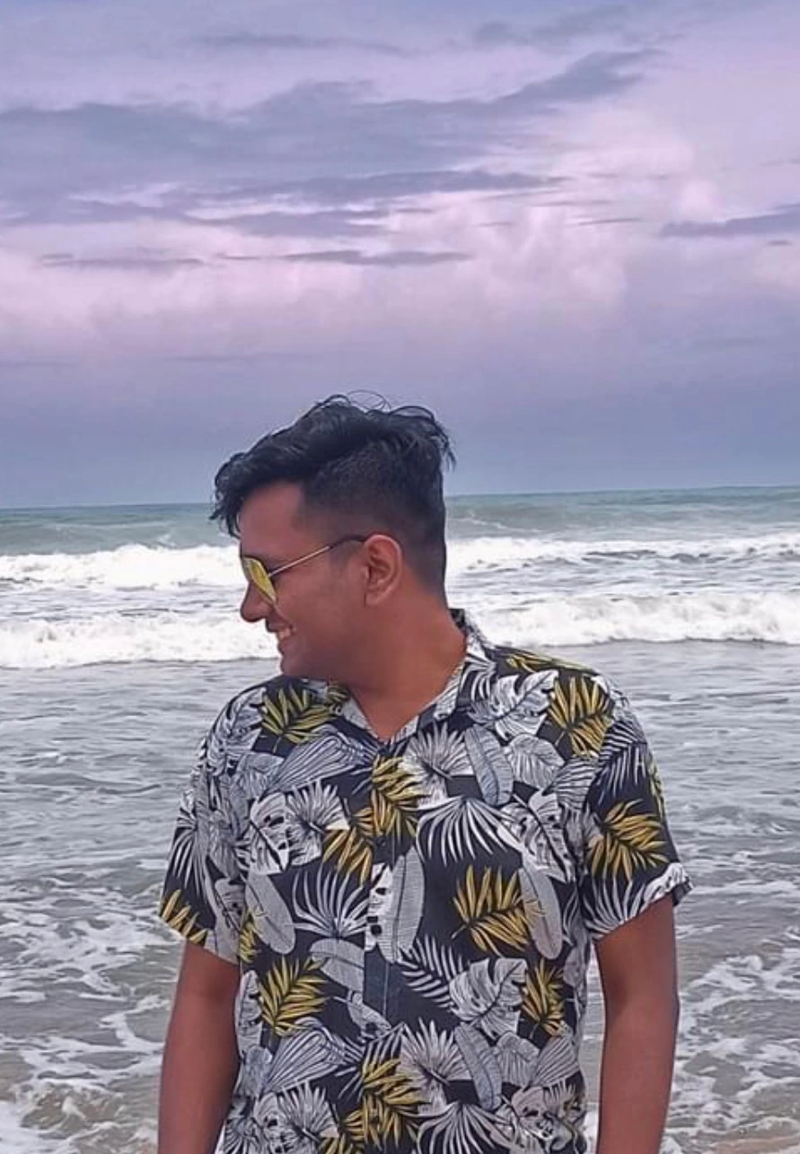 Soumya at the beach